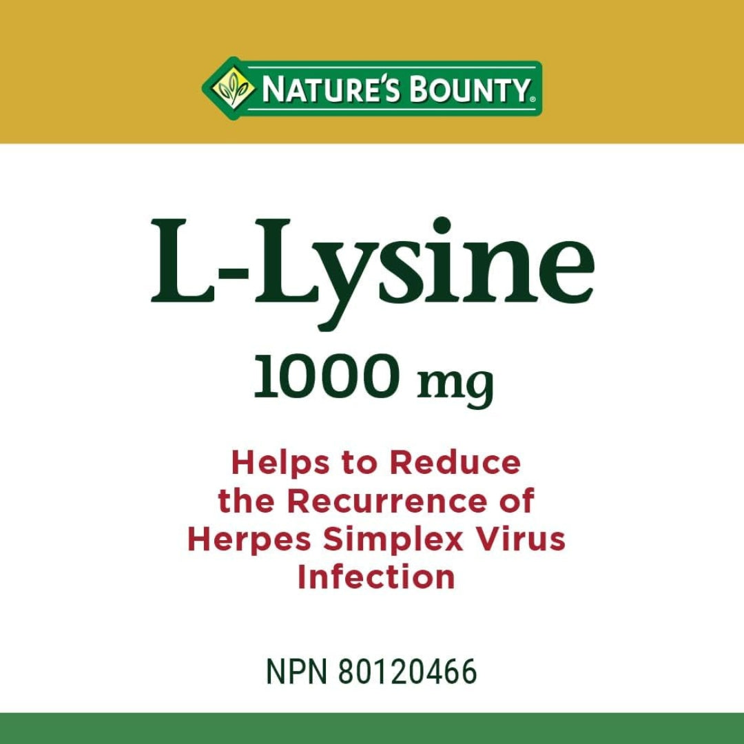 L Lysina 1000 Mg Natures Bounty