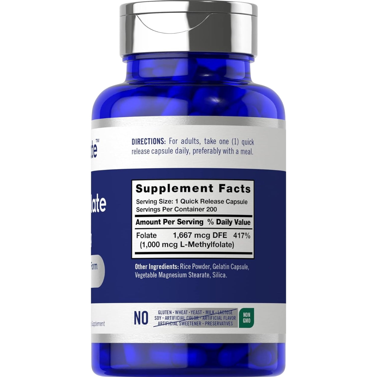 L Metilfolato 1000 Mcg 200 Capsulas Carlyle