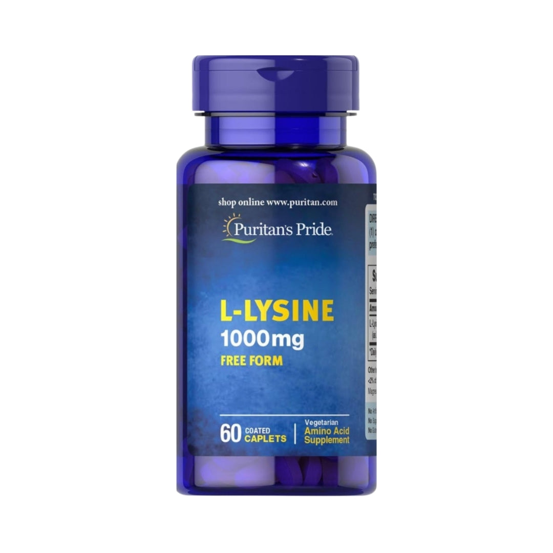 L lysina 1000 mg 60 Cápsulas Puritans Pride