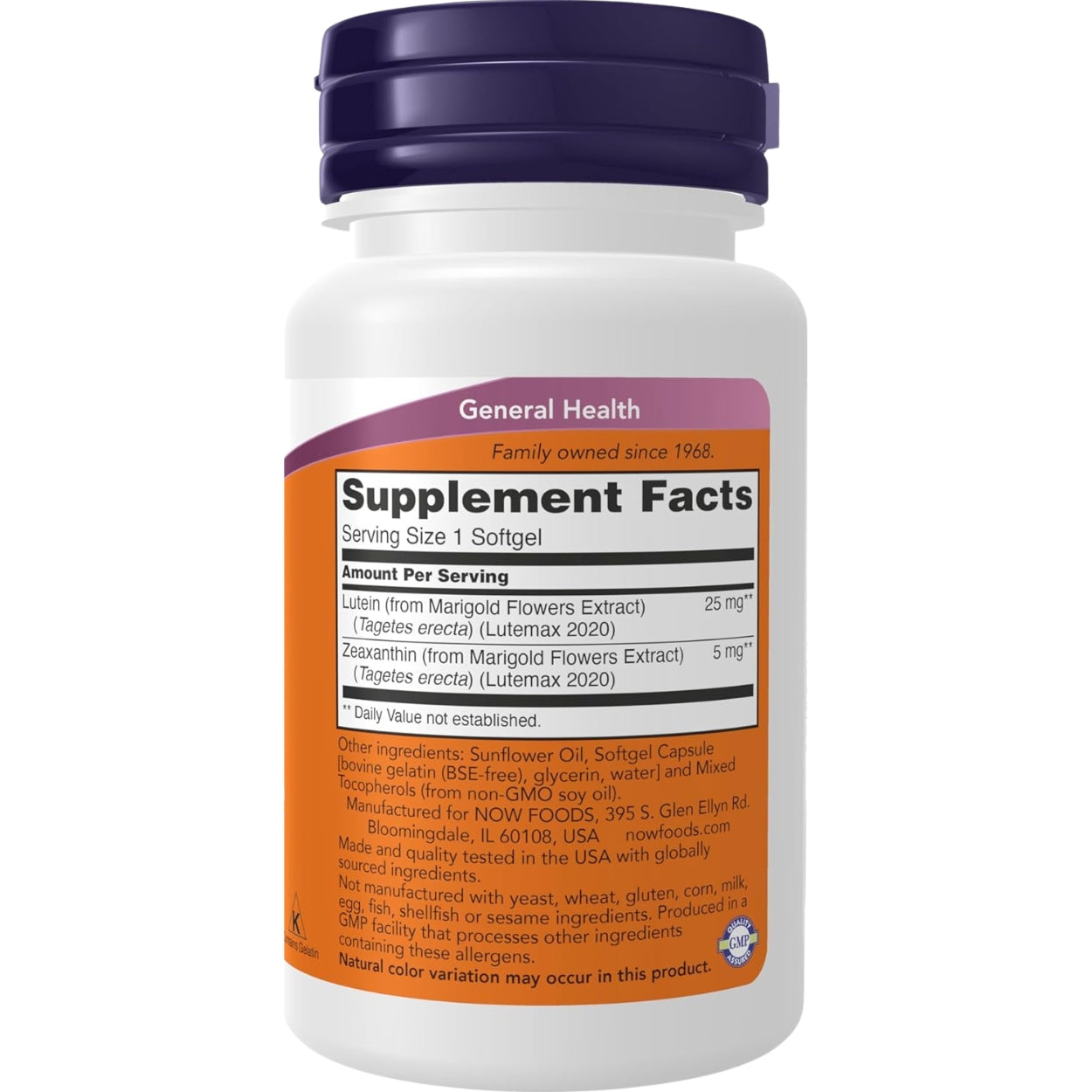 Luteína  Zeaxantina 60 Softgels Now