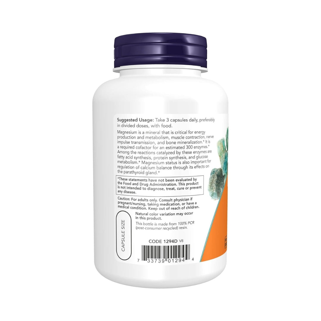 Magnesium Citrate 120 Capsulas Now