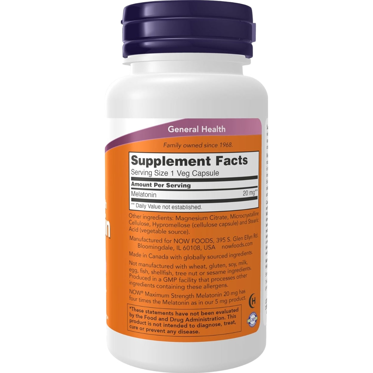 Melatonina 20 Mg Now 90 Capsulas Now