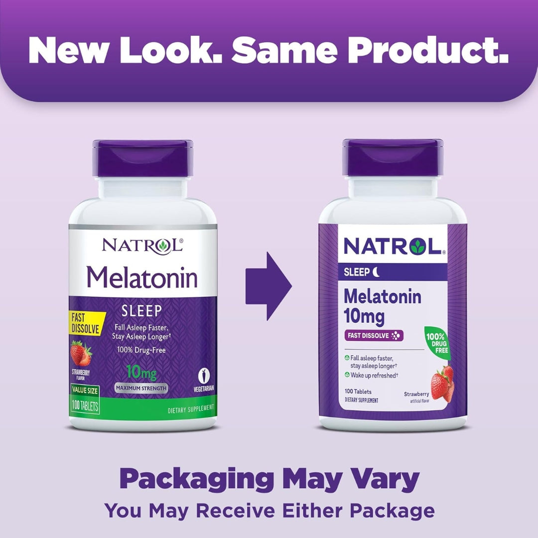Melatonina Comprimidos 10 Mg 100 Tabletas Natrol