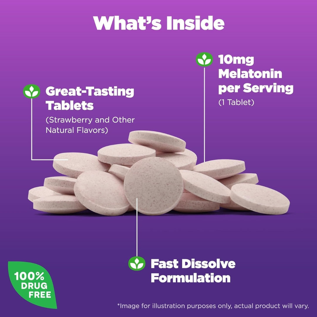 Melatonina Comprimidos 10 Mg 100 Tabletas Natrol