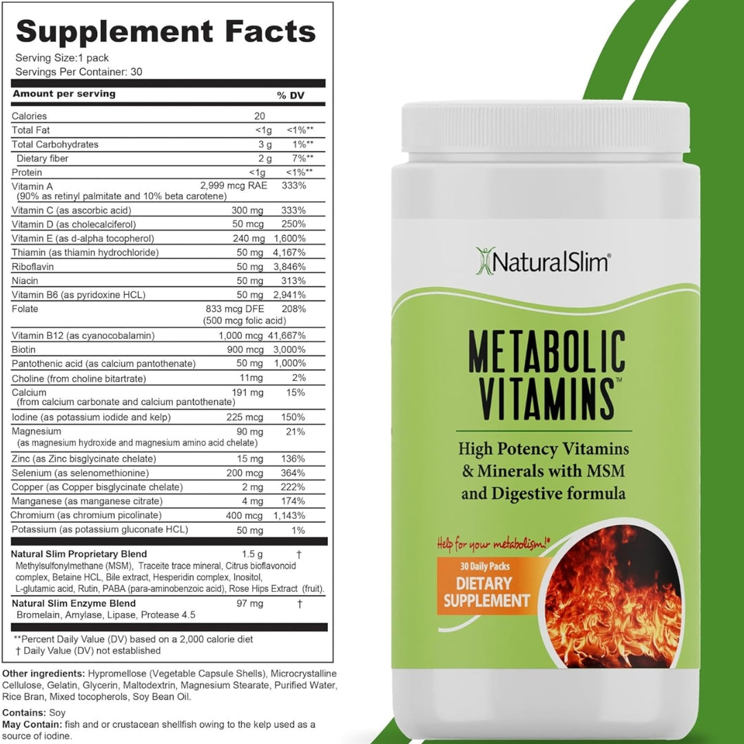 Metabolic Vitamins 30 Sobres Natural Slim