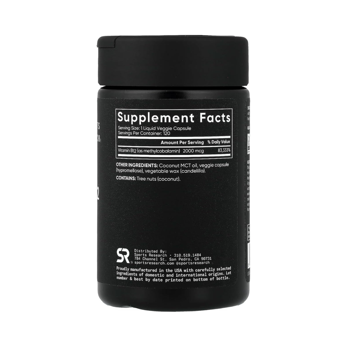 Methyl B12 2000 Mcg 120 Capsulas Sports Research