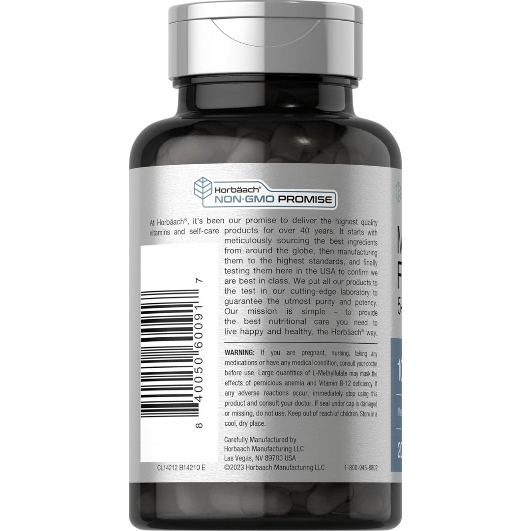 Methyl Folate 1000 Mcg 200 Capsulas Horbaach