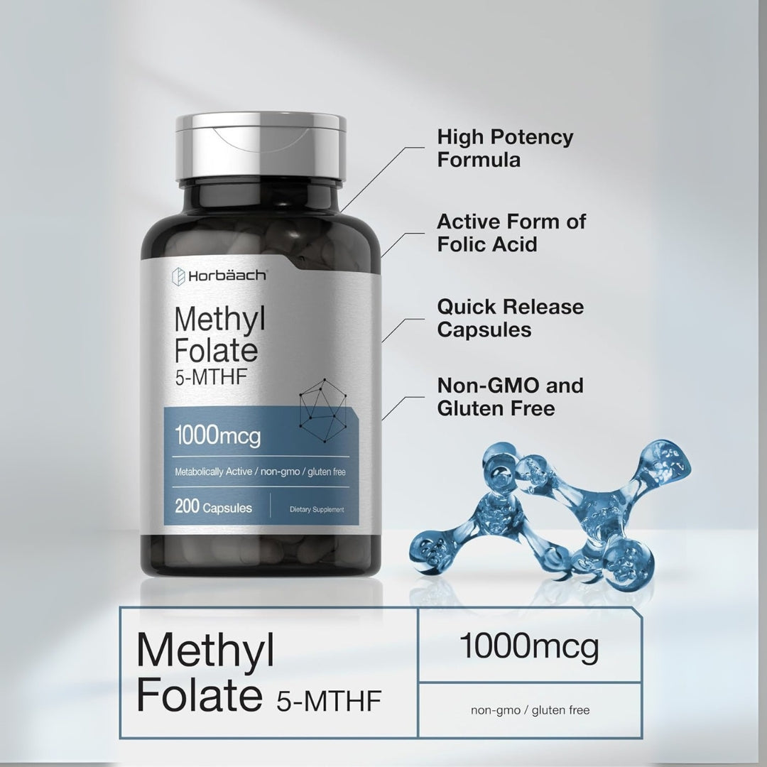 Methyl Folate 1000 Mcg 200 Capsulas Horbaach