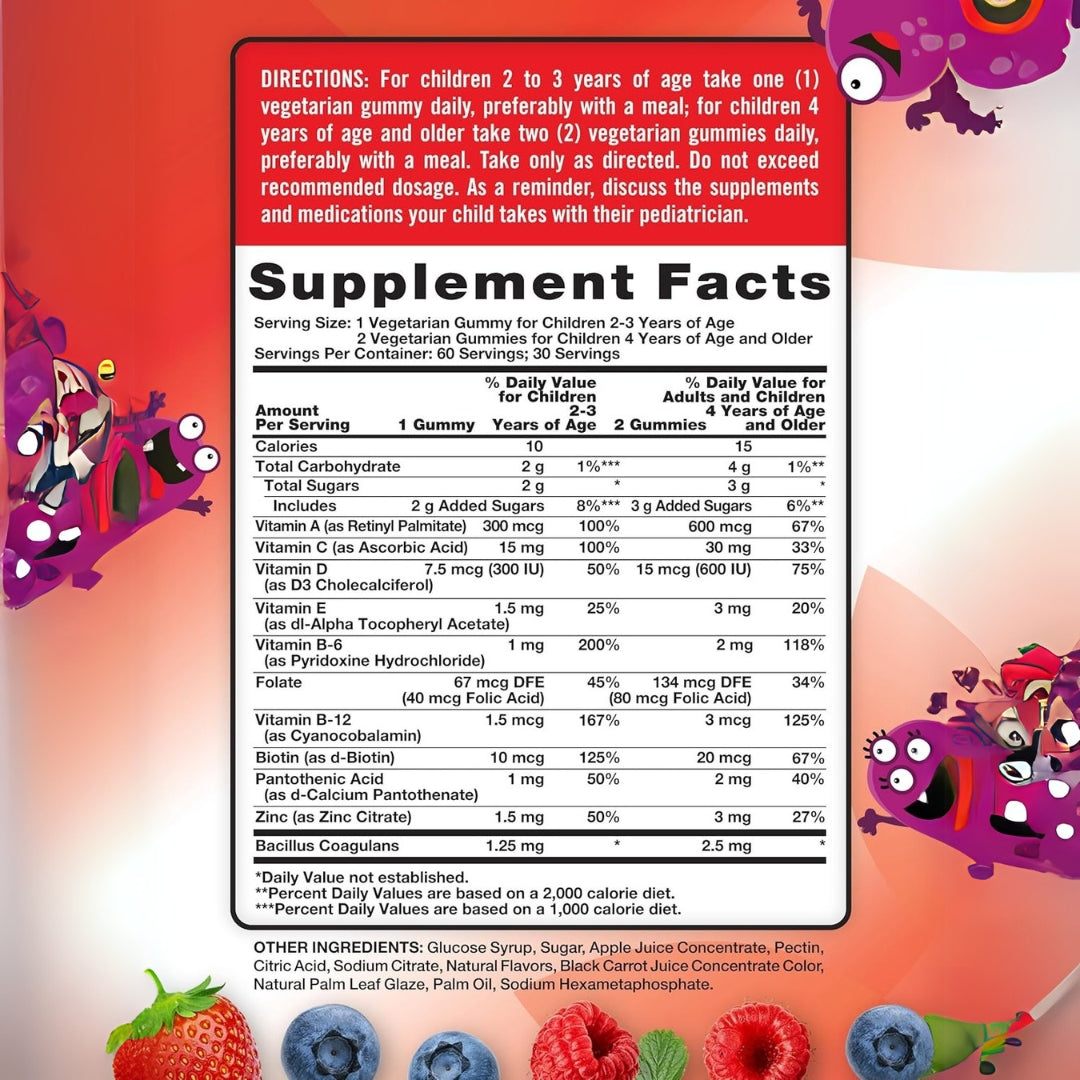 Multivitaminas Con Probioticos Niños 60 Gomitas Natures Truth