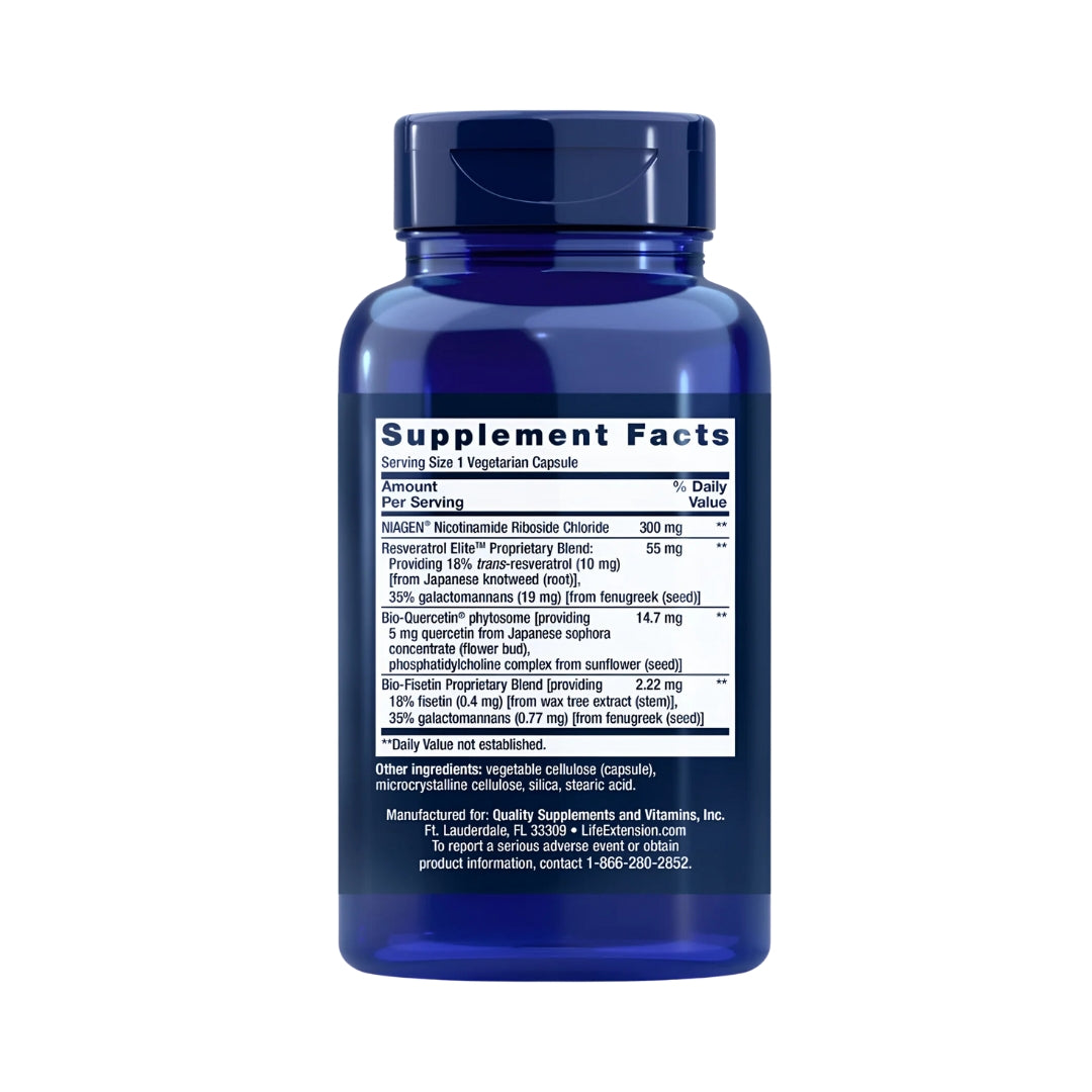 Nad Cell Regenerator y Resveratrol Elite 30 Capsulas Life Extension