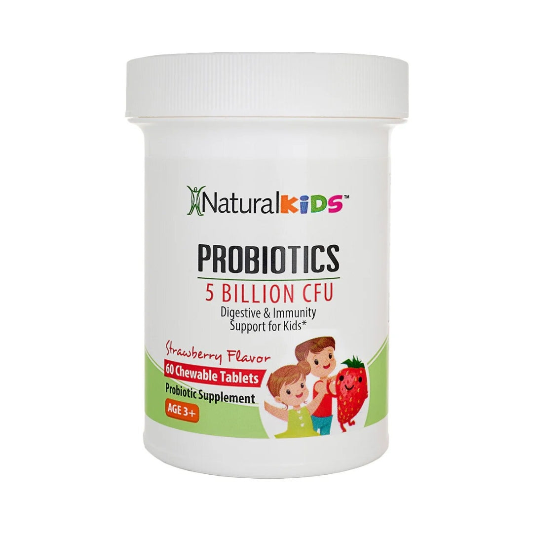 Probioticos Para Niños 5 Billones CFU 60 Tabletas Masticables Natural Slim