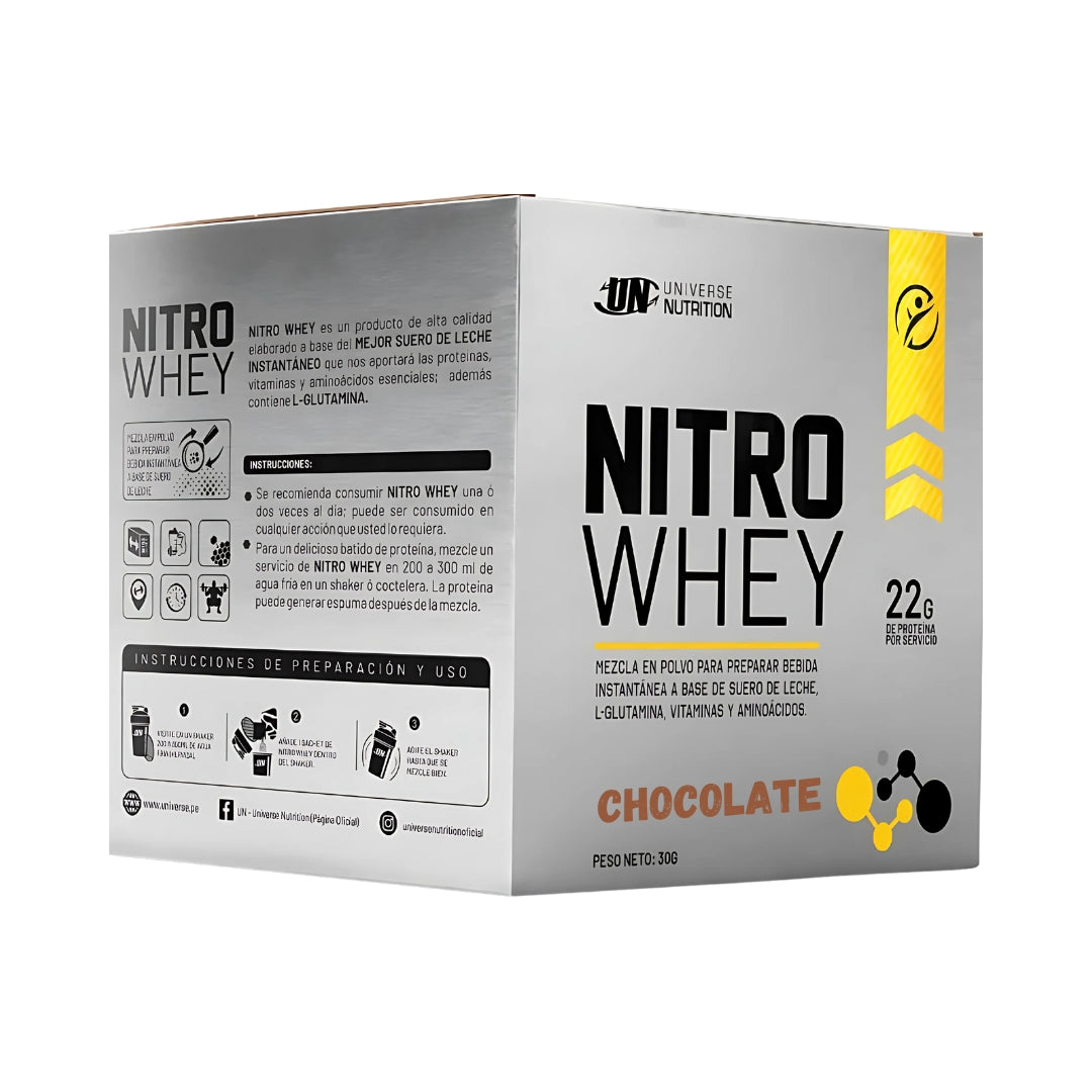 Nitro Whey Caja (10 Sachets) 22 Gr Universe Nutrition