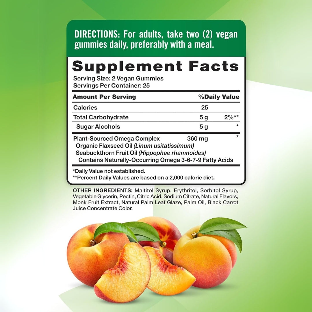 Omega 3-6-7-9 50 Gomitas  Natures Truth