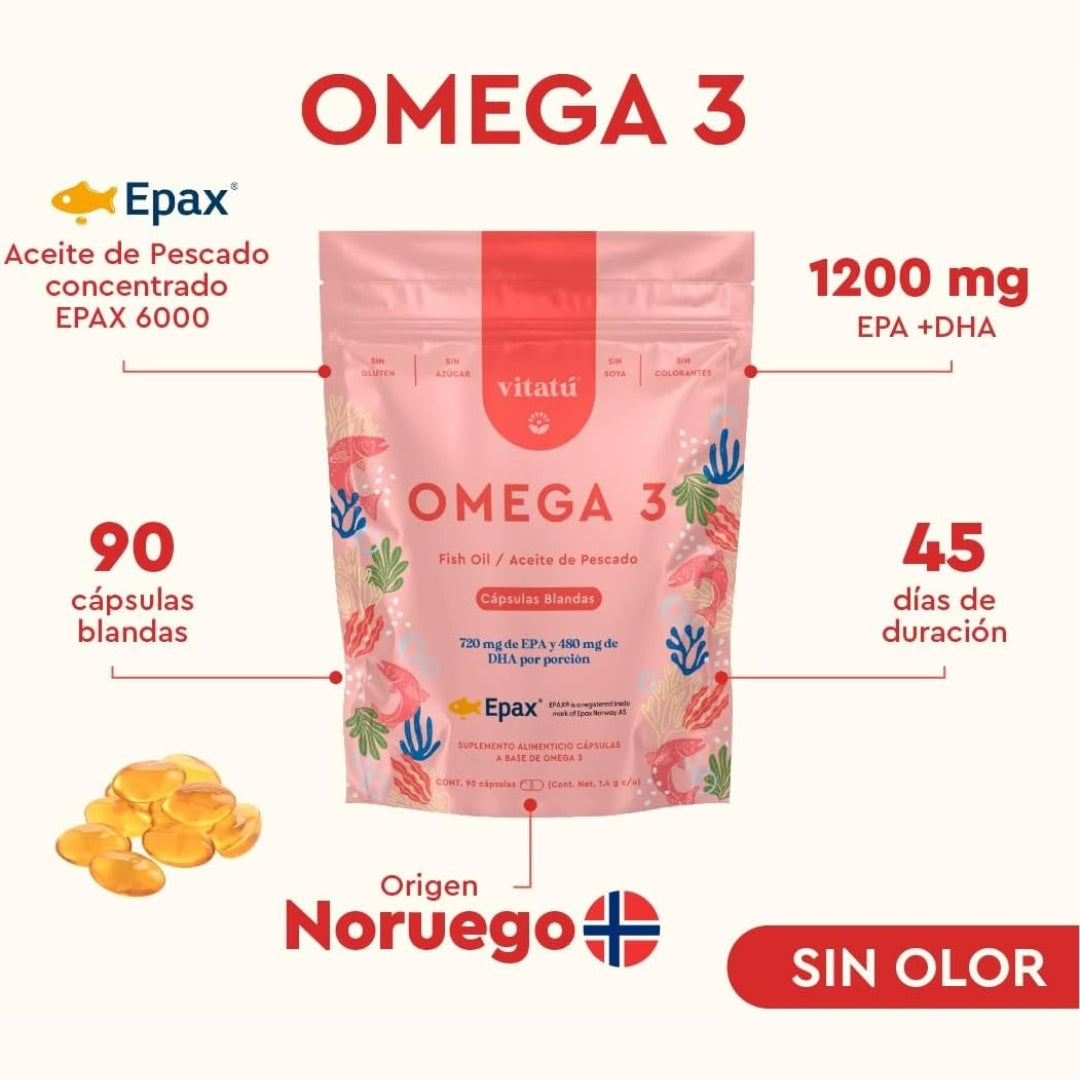 Omega 3 Salmon Noruego 90 Capsulas Vitatu
