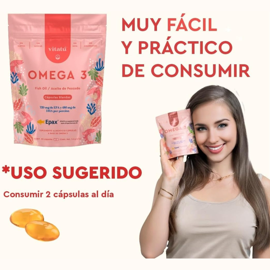 Omega 3 Salmon Noruego 90 Capsulas Vitatu