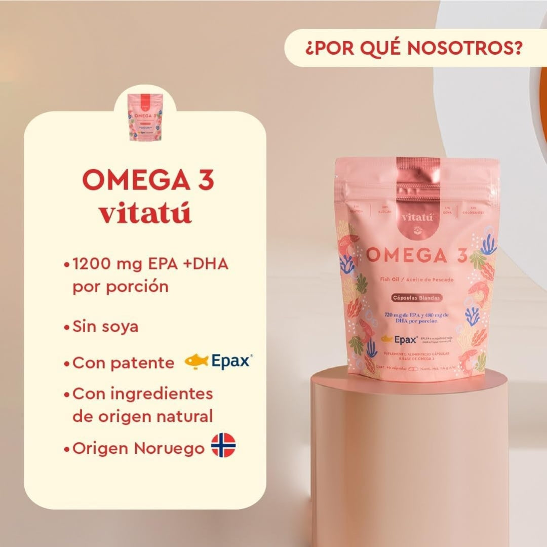 Omega 3 Salmon Noruego 90 Capsulas Vitatu