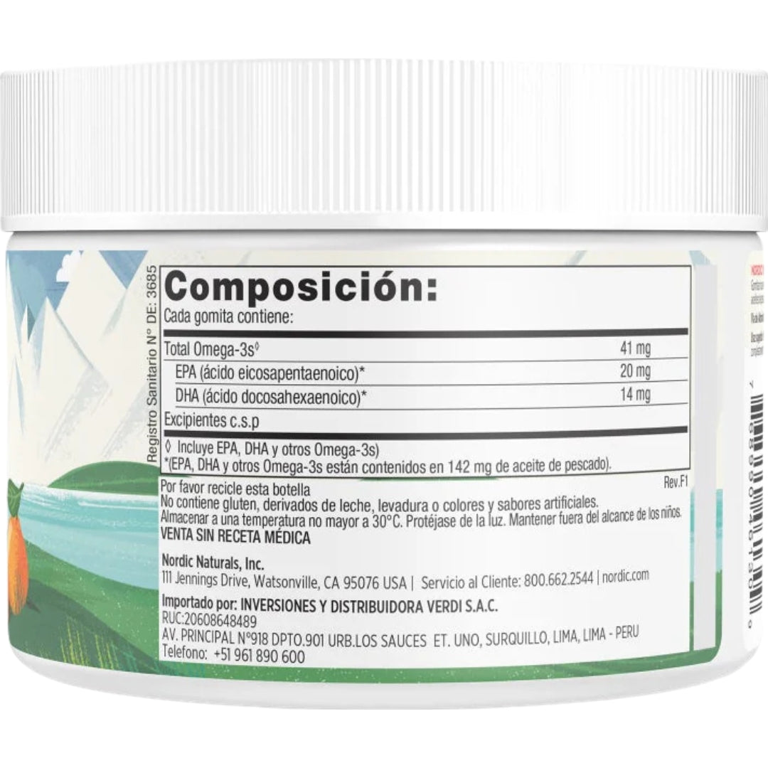Omega 3 Gummies 60 Gomitas Nordic Naturals