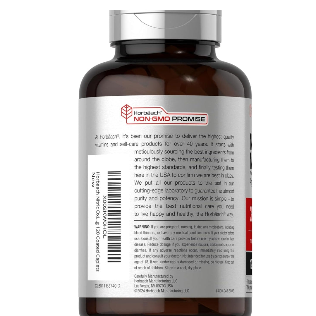 Oxido Nitrico Max 3600 Mg 120 Capsulas Horbaach