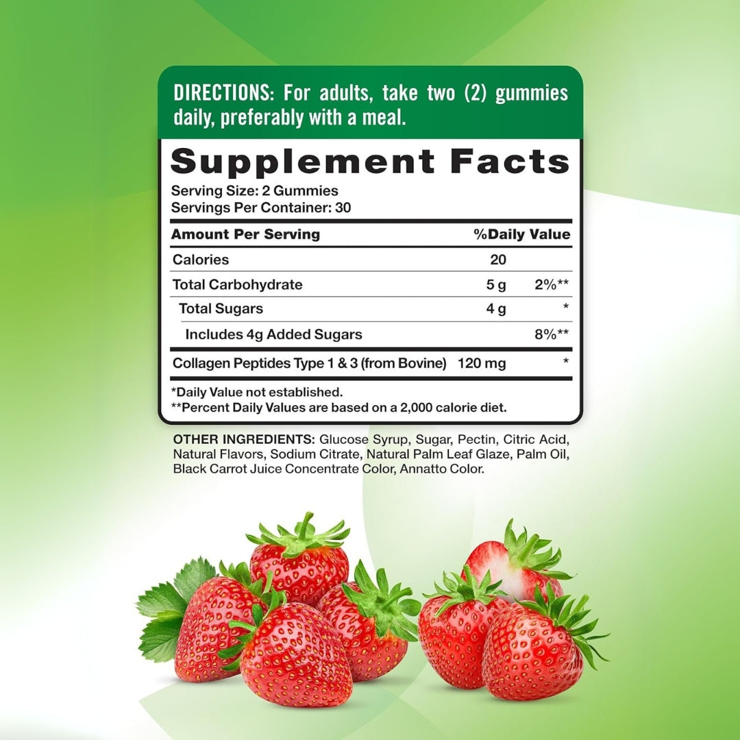 Peptidos De Colageno Tipo 1 Y 3 60 Gomitas Natures Truth
