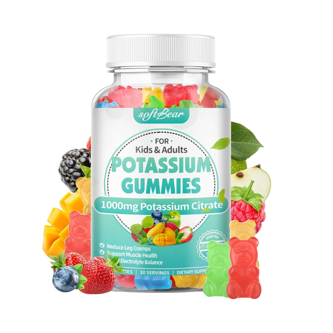 Potasio Gummies 1000 Mg Sin Azucar 60 Gomitas Softbear