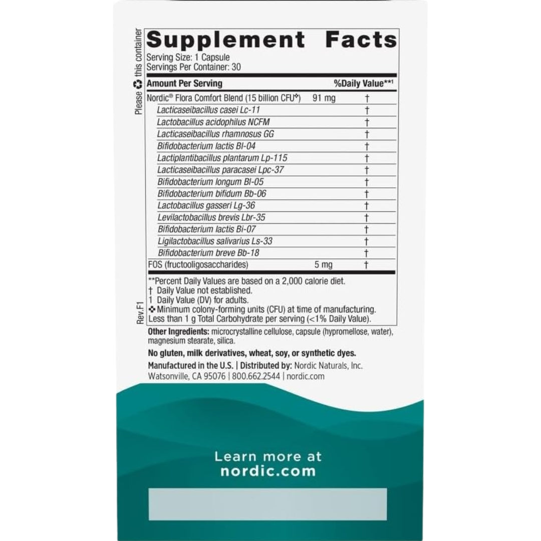Probiotic Comfort 30 Capsulas Nordic Naturals