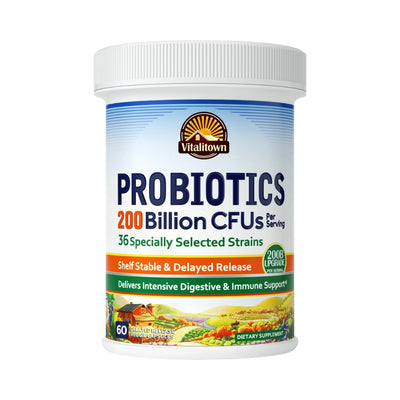 Probioticos 200 Billones Cfus  36 Cepas 60 Capsulas Vitalitown