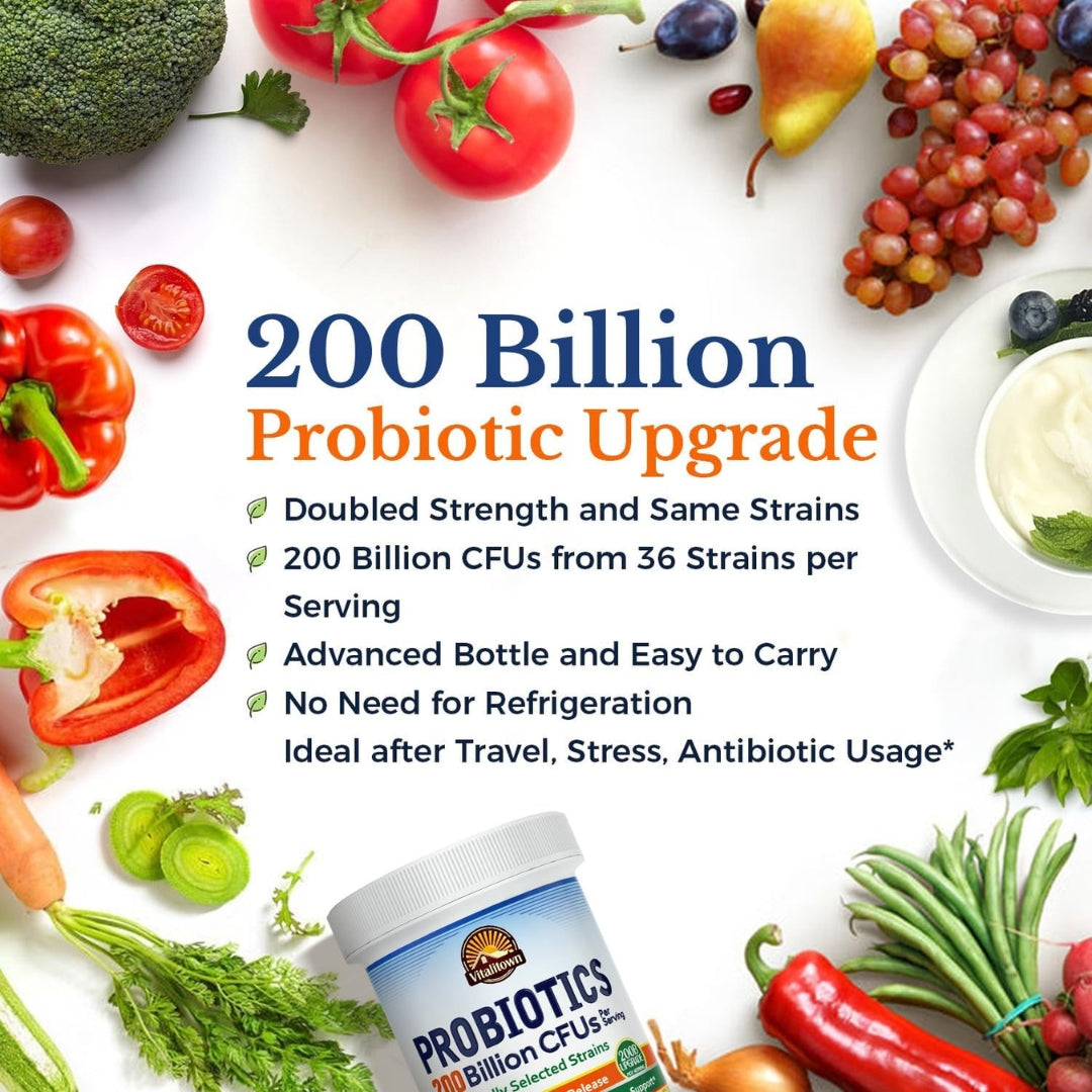 Probioticos 200 Billones Cfus  36 Cepas 60 Capsulas Vitalitown