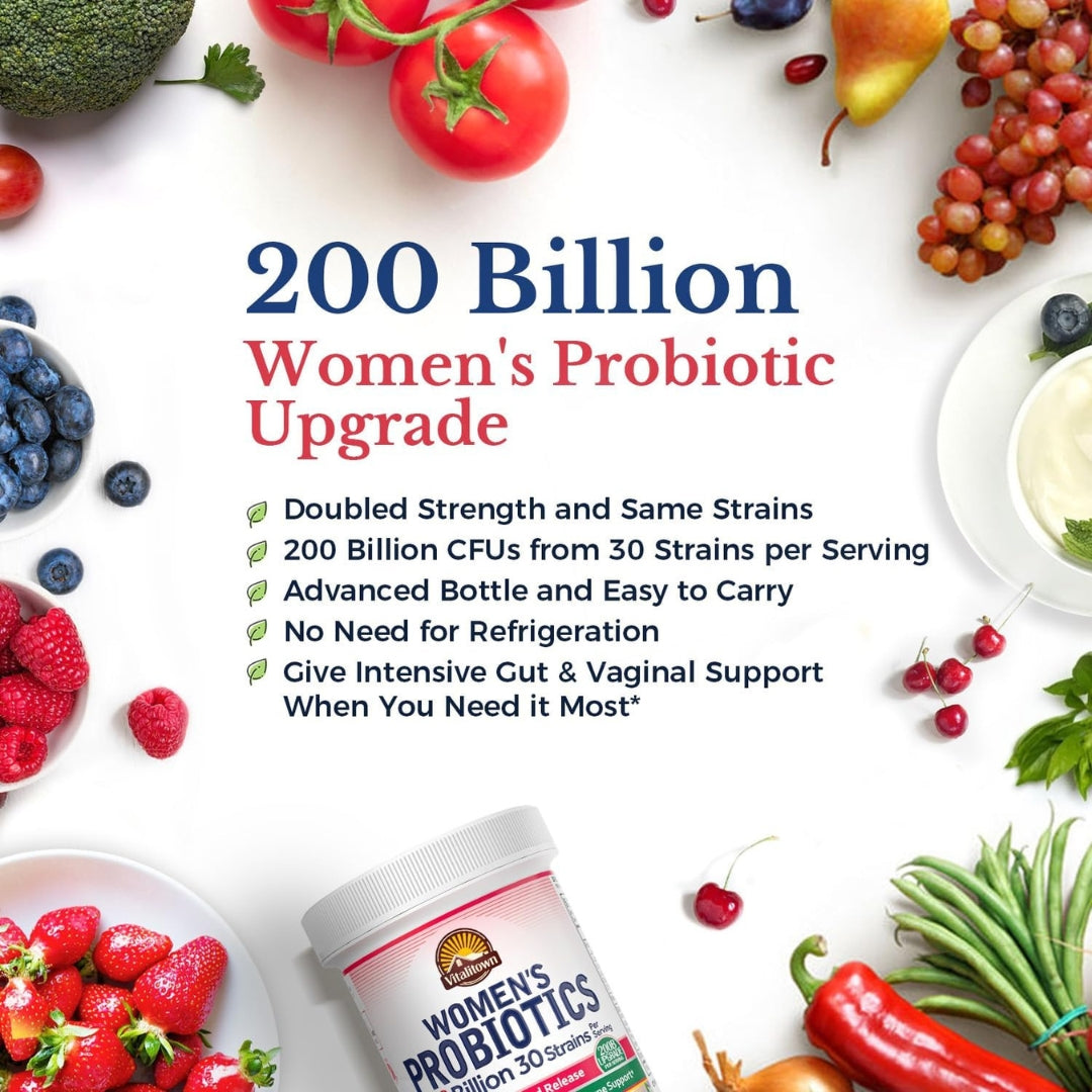 Probioticos Womens 200 Billones Cfus  30 Cepas 60 Capsulas Vitalitown