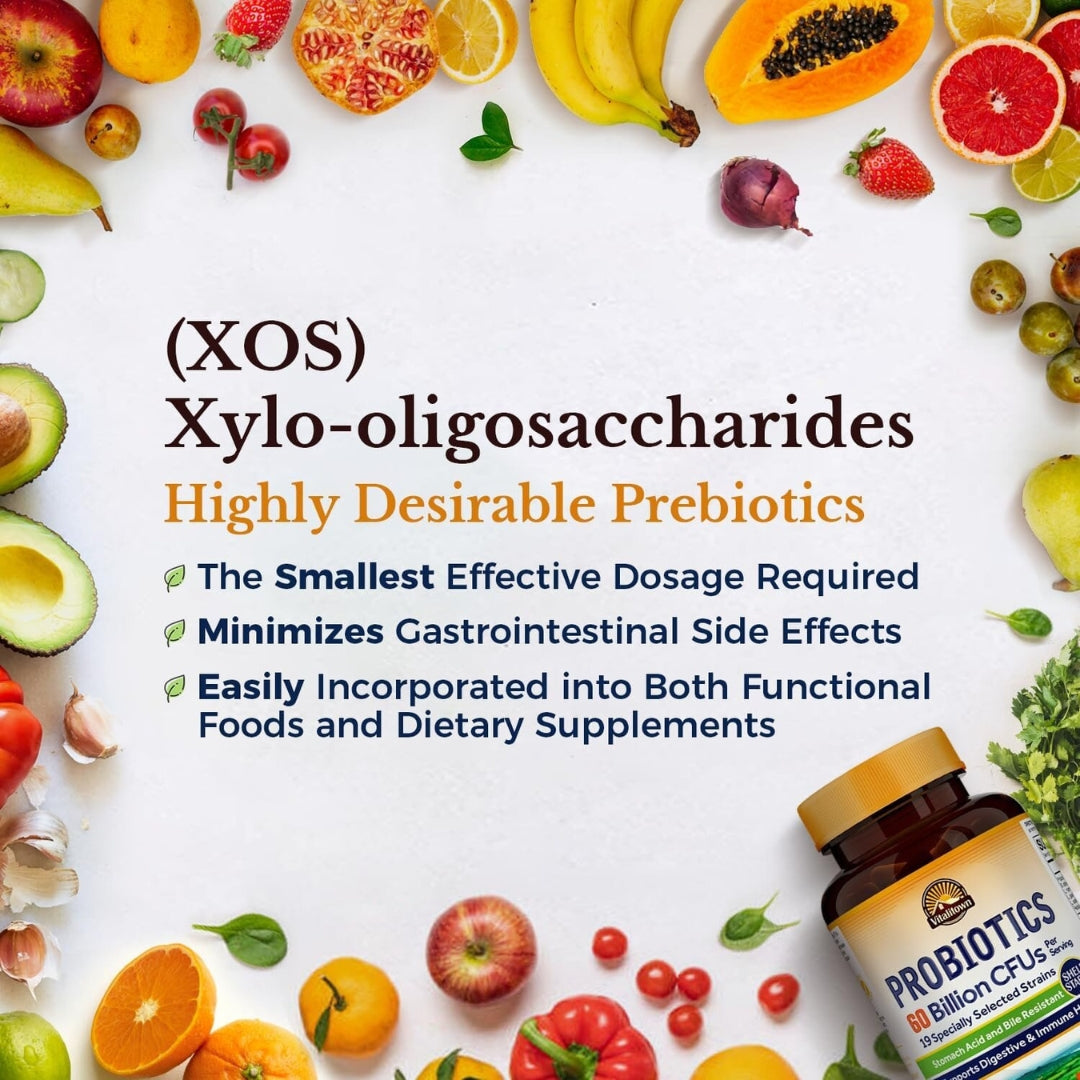 Probioticos Con Prebioticos y Enzimas Digestivas 60 Billones 19 Cepas 60 Capsulas Vitalitown