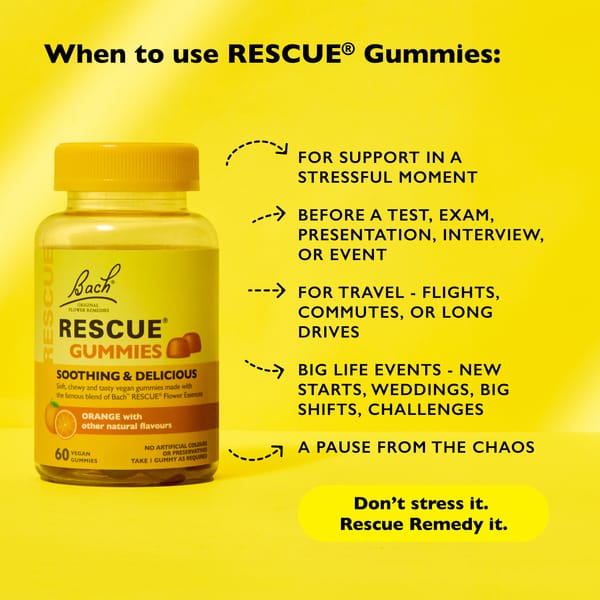 Flores de Bach Gomitas Sabor Naranja 60 Und Rescue Remedy