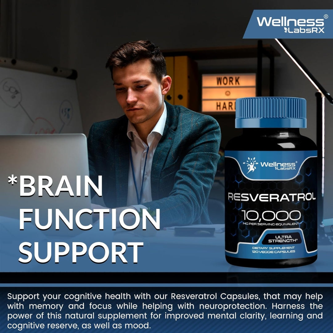 Resveratrol 10000 Mg 120 Capsulas Wellness
