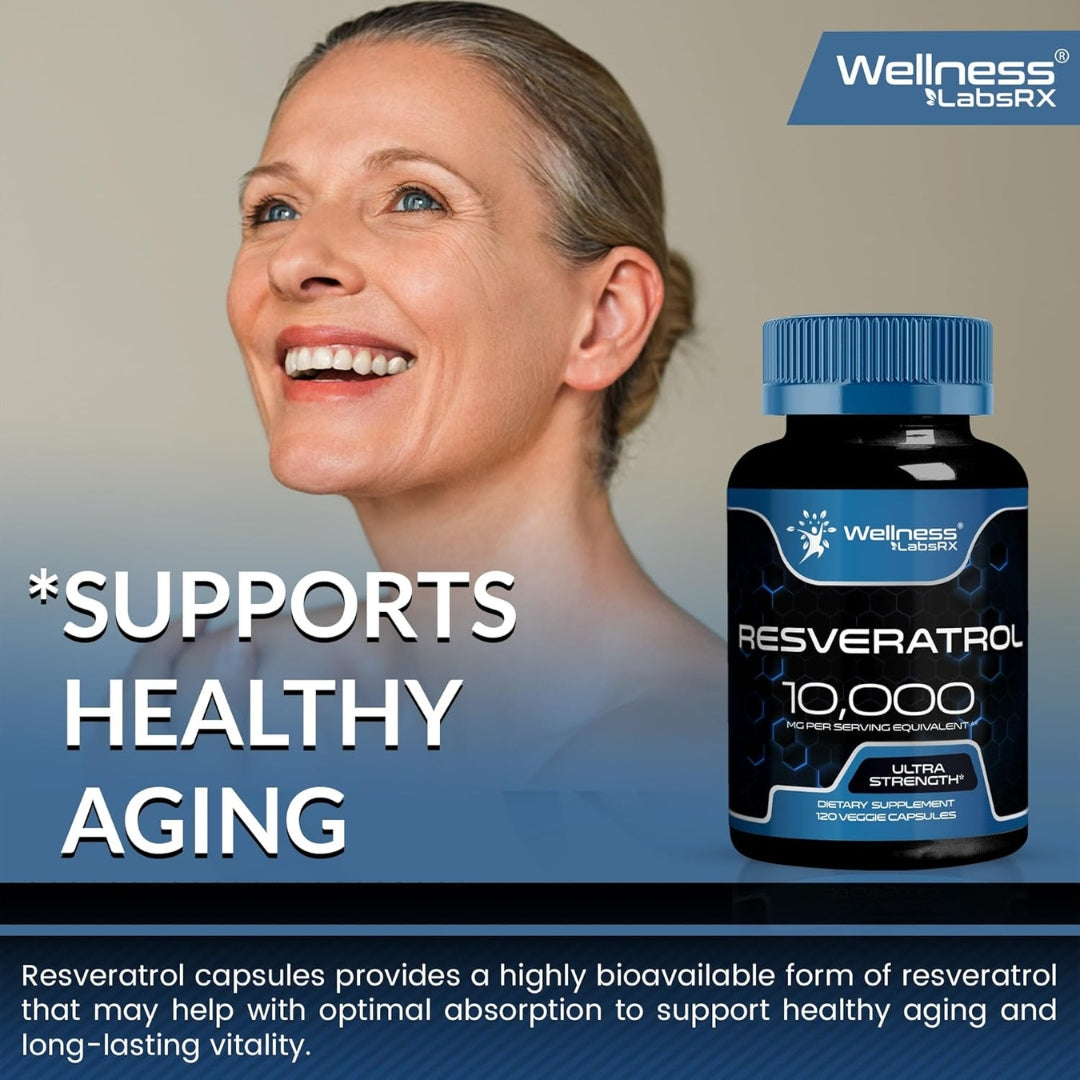 Resveratrol 10000 Mg 120 Capsulas Wellness