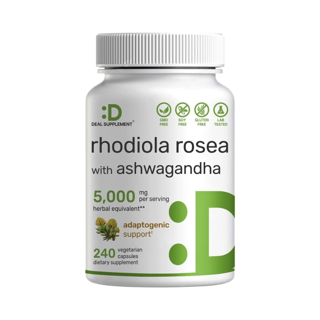 Rhodiola Rosea con Ashwagandha 5000 Mg 240 Capsulas Deal Supplement