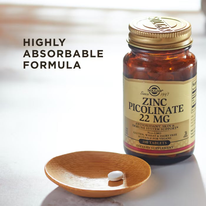 Zinc Picolinate 22 Mg 100 Tabletas Solgar