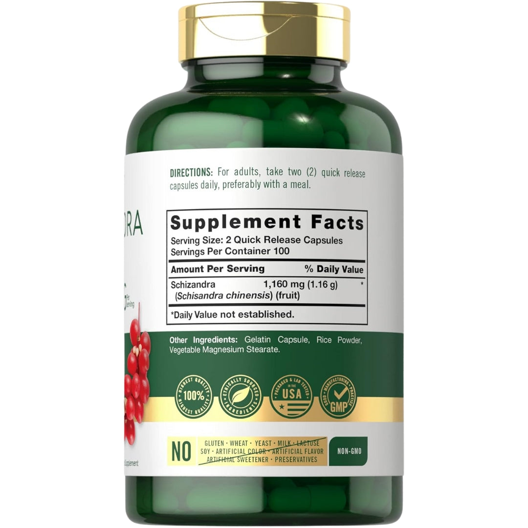 Schizandra 1160 Mg 200 Capsulas Carlyle