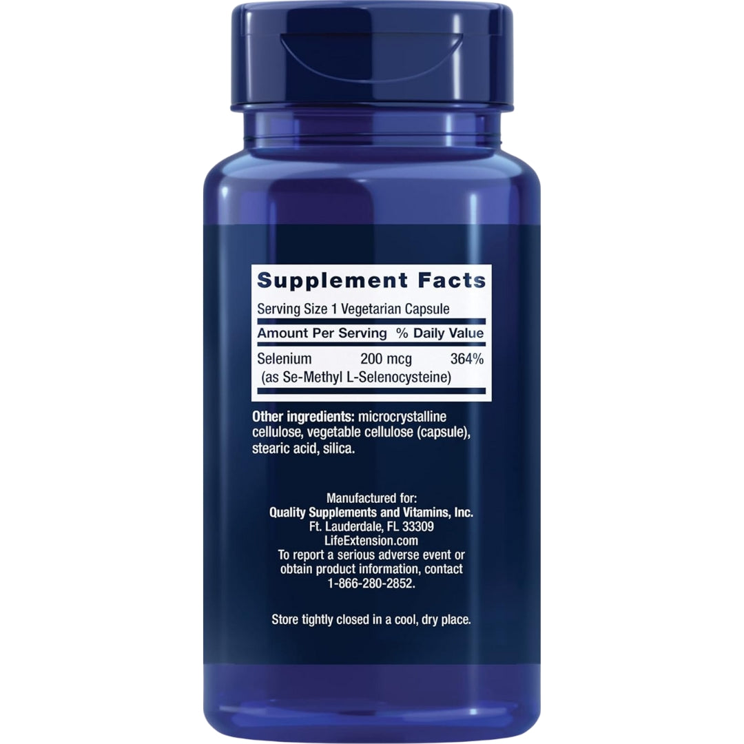 Selenio 200 Mcg 90 Capsulas Life Extension