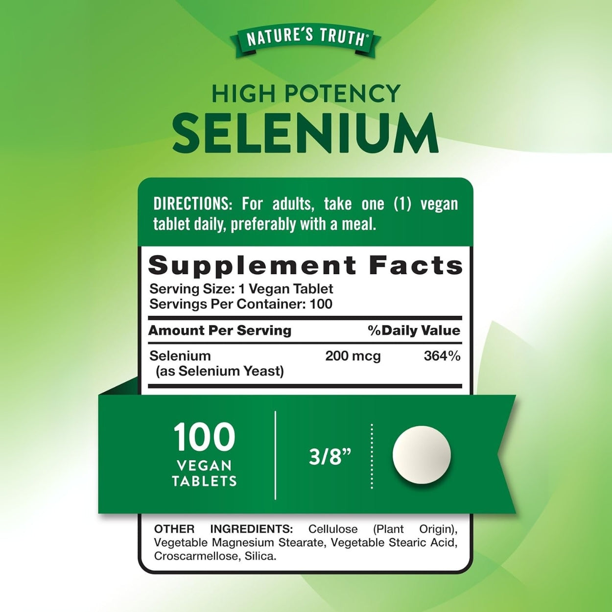 Selenium 200 Mcg 100 Capsulas Natures Truth