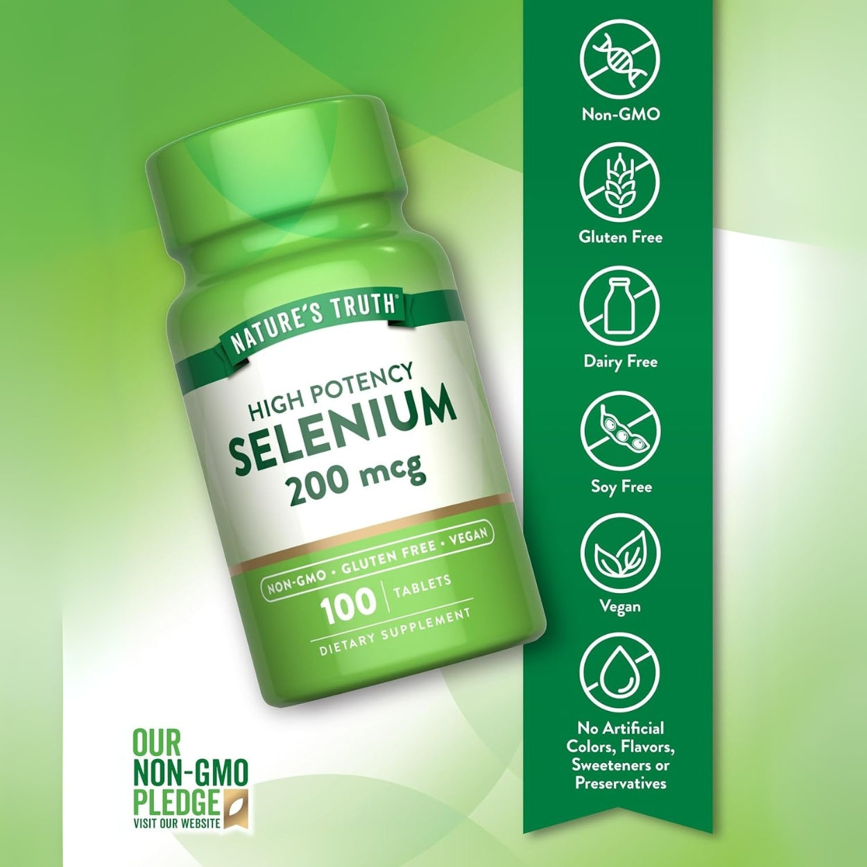 Selenium 200 Mcg 100 Capsulas Natures Truth