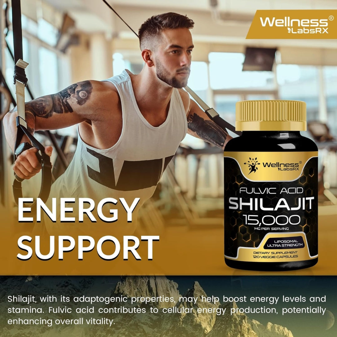 Shilajit 15000 Mg 120 Capsulas Wellness