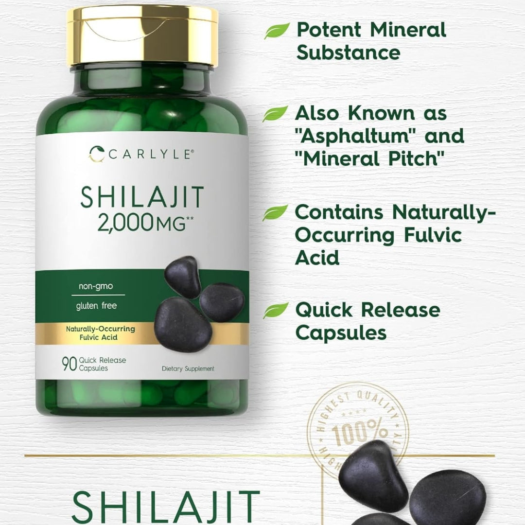 Shilajit 2000 Mg 90 Capsulas Carlyle