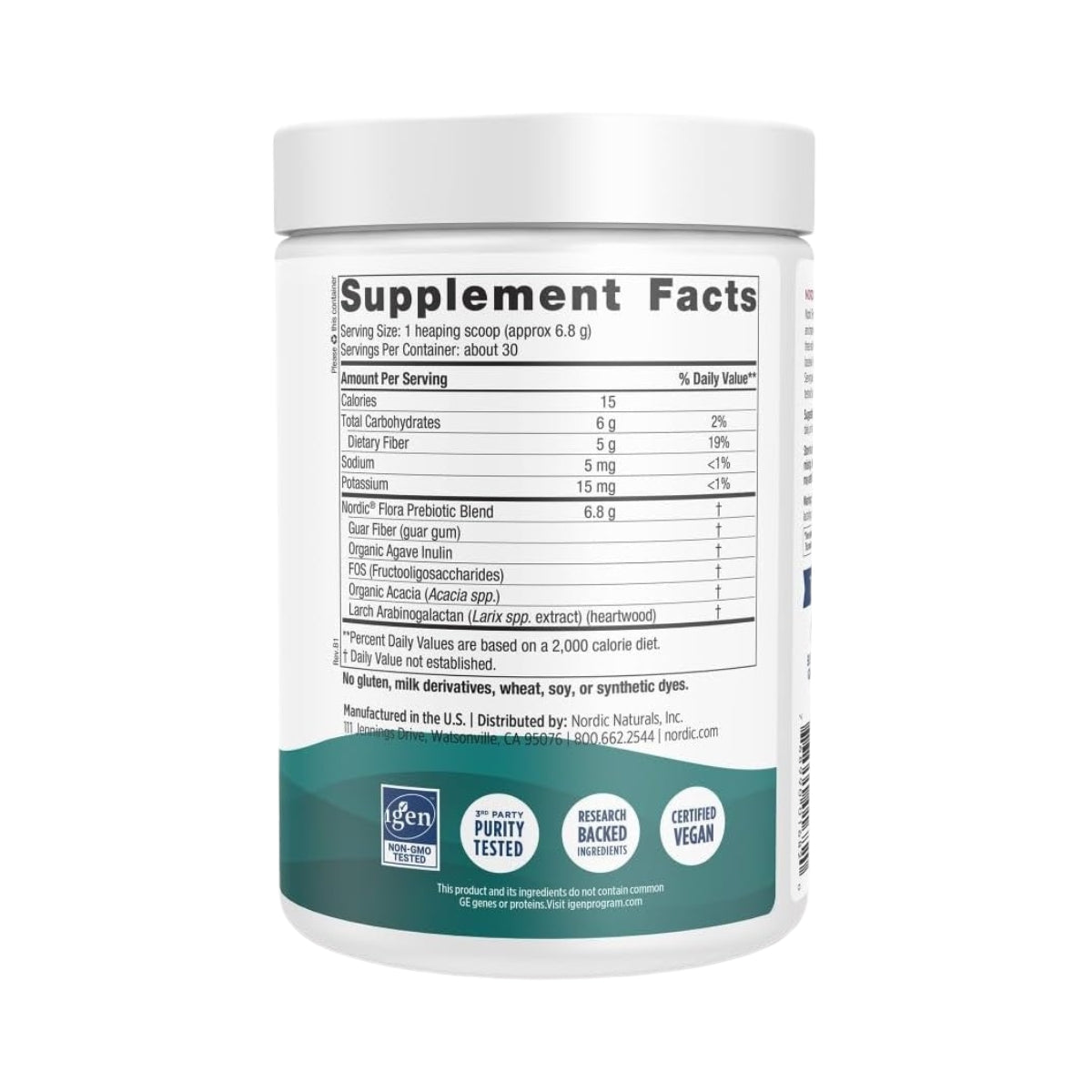 Fibra Prebiotica Nordic Flora 204 Gr Nordic Naturals