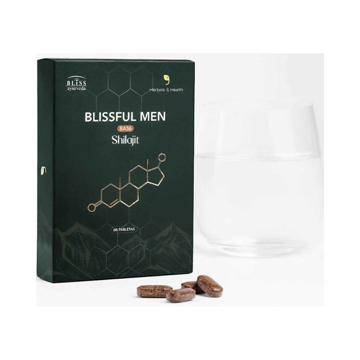 Blissful Men Shilajit 60 Tabletas Herbals & Health