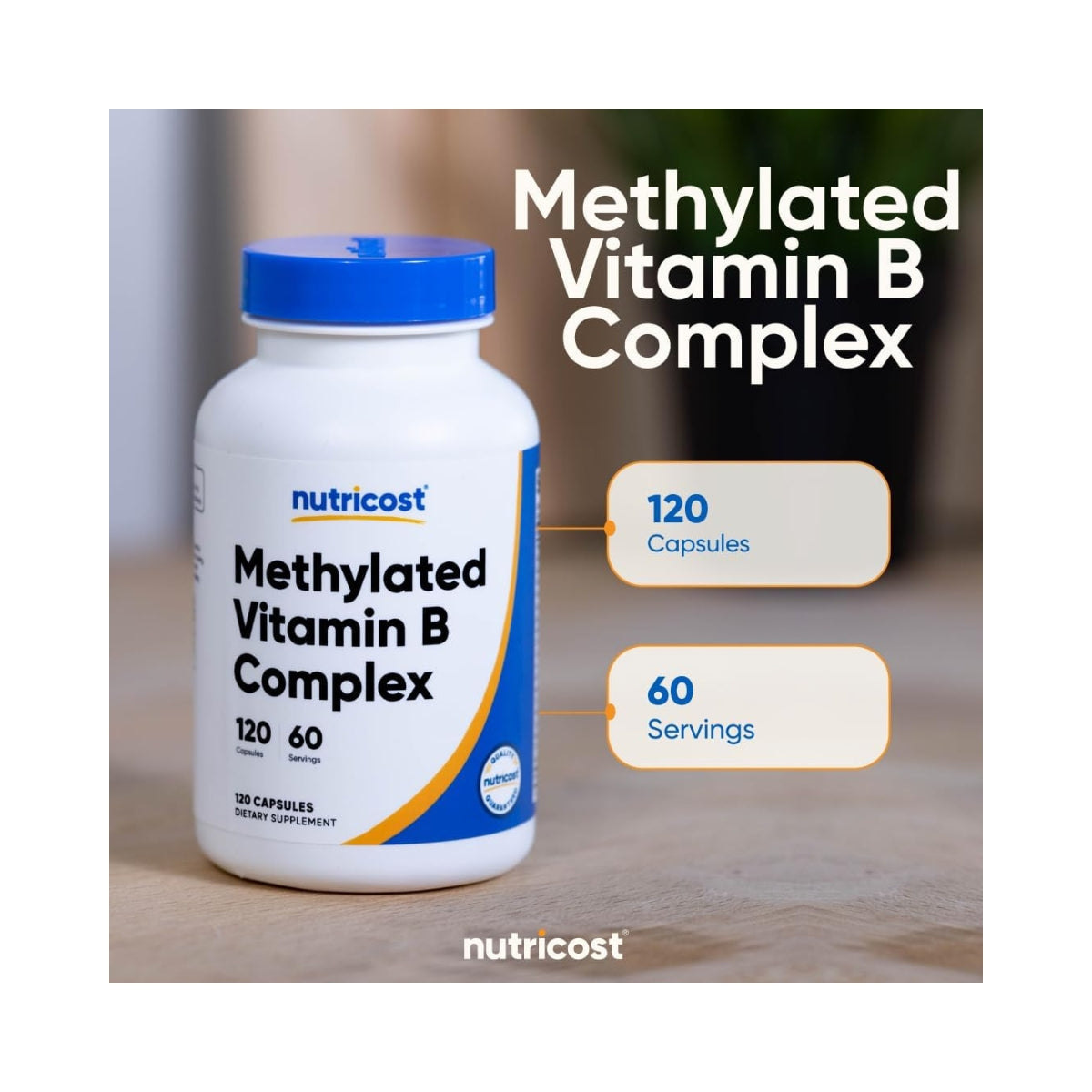 Complejo B Metilado 120 Capsulas Nutricost