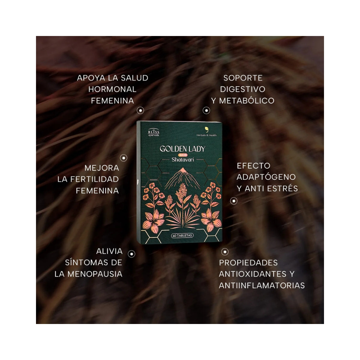 Golden Lady Shatavari 60 Tabletas Herbals & Health