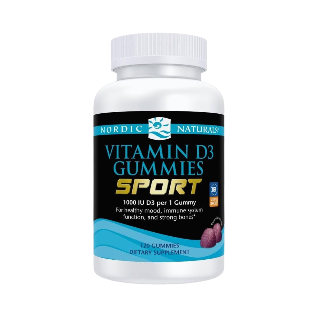 Vitamina D3 Sport 1000 IU Gummies 120 Gomitas Nordic Naturals