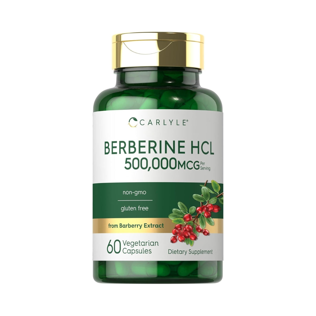 Berberina Hcl 500000 Mcg 60 Capsulas Carlyle