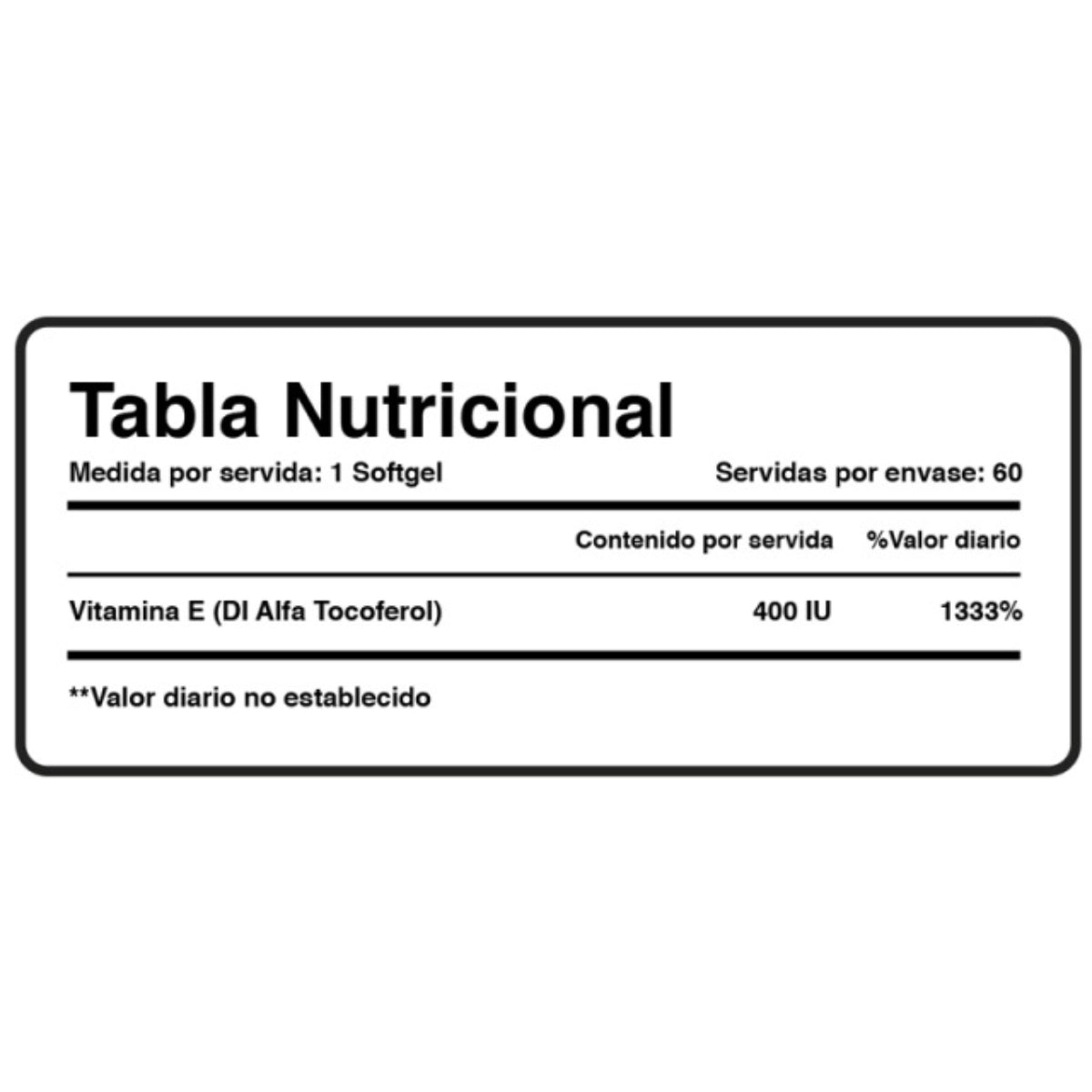 Vitamina E 400 IU 60 Sofgels Xtralife