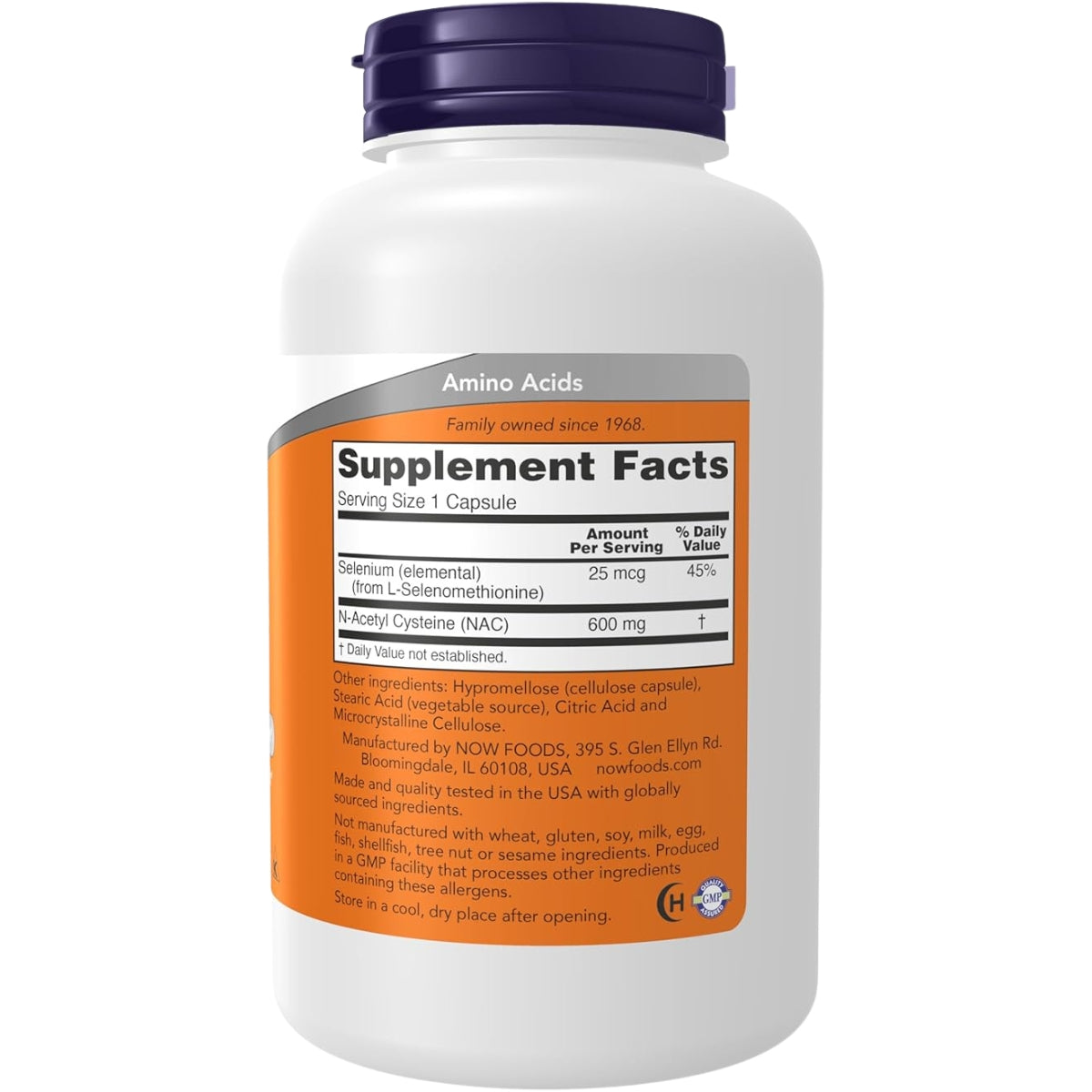 Nac 600 Mg 250 Capsulas Now Foods
