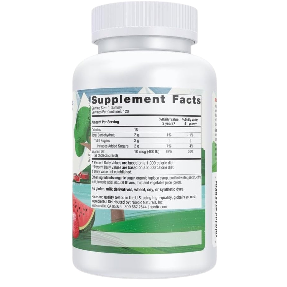 Vitamina D3 Kids Gummies 120 Gomitas Nordic Naturals