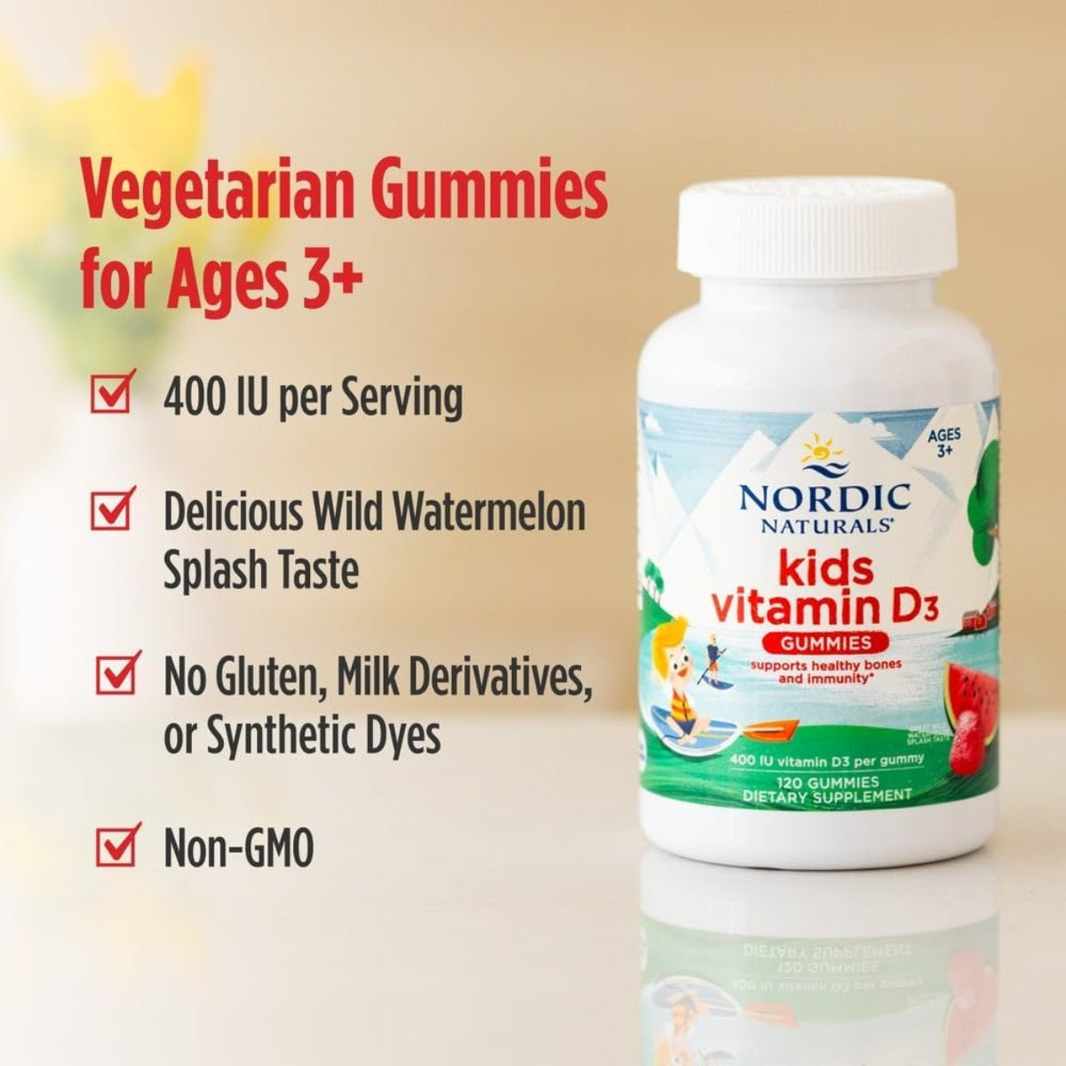 Vitamina D3 Kids Gummies 120 Gomitas Nordic Naturals